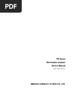 PR Series Electrolytes Analyzer Service Manual: Meizhou Cornley© Hi-Tech Co., LTD