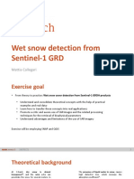 Wet Snow Detection From Sentinel-1 GRD: Mattia Callegari