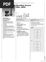 Breather Dryers BDL, BDM: 1. Technical Specifications