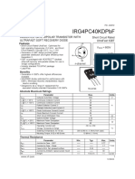 Irg4Pc40Kdpbf: Insulated Gate Bipolar Transistor With Ultrafast Soft Recovery Diode Short Circuit Rated Ultrafast Igbt