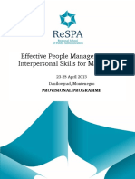 Effective People Management - Interpersonal Skills For Managers