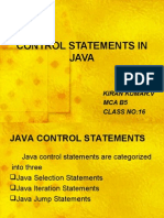 Control Statements in Java