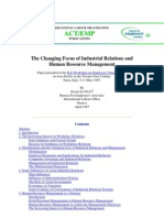 Act/Emp: The Changing Focus of Industrial Relations and Human Resource Management