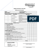 Ambulating With A Walker Performance Evaluation