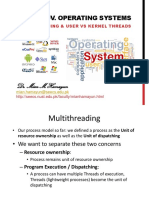 Adv. Operating Systems: Multithreading & User vs Kernel Threads