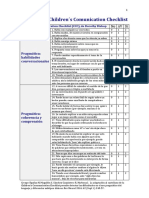 Adaptación Children S Comunication Checklist: Pragmática: Habilidades Conversacionales