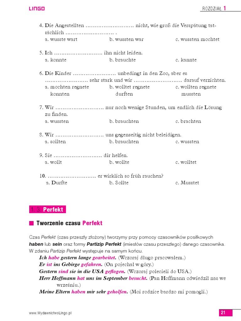 Perfekt 1 Zeszyt ćwiczeń Pdf Chomikuj Perfekt | PDF