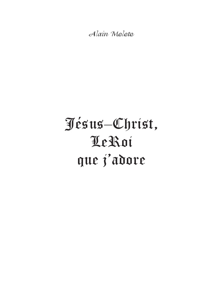 Alain Moloto Livre Louange Et Adoration Pdf Livre Alain Moloto 1 | PDF | Jésus | Dieu