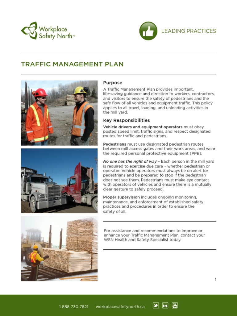 Traffic Management Plan Overview | PDF | Traffic | Truck