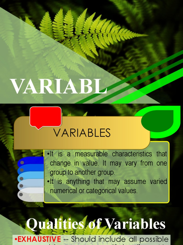 Lesson 6 - Variables and Its Types | PDF | Dependent And Independent ...