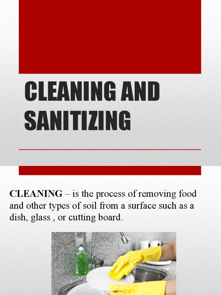 Lesson 1.3 Cleaning and Sanitizing PDF