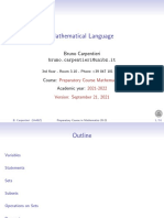 Mathematical Language: Bruno Carpentieri Bruno - Carpentieri@unibz - It