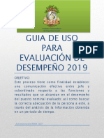 Guia de Uso para Evaluación de Desempeño 2019