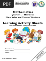 Mathematics: Learning Activity Sheets