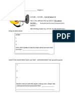 Demo Worksheet On Gossiping Chapter Two