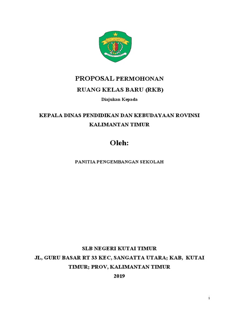 Permohonan Ruang Kelas Baru SLB | PDF