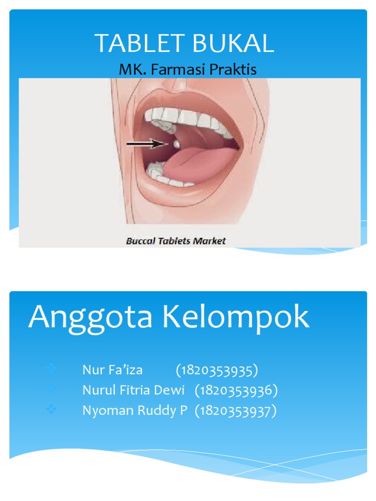 Tablet Bukal | PDF | Kesehatan Holistik | Sains & Matematika