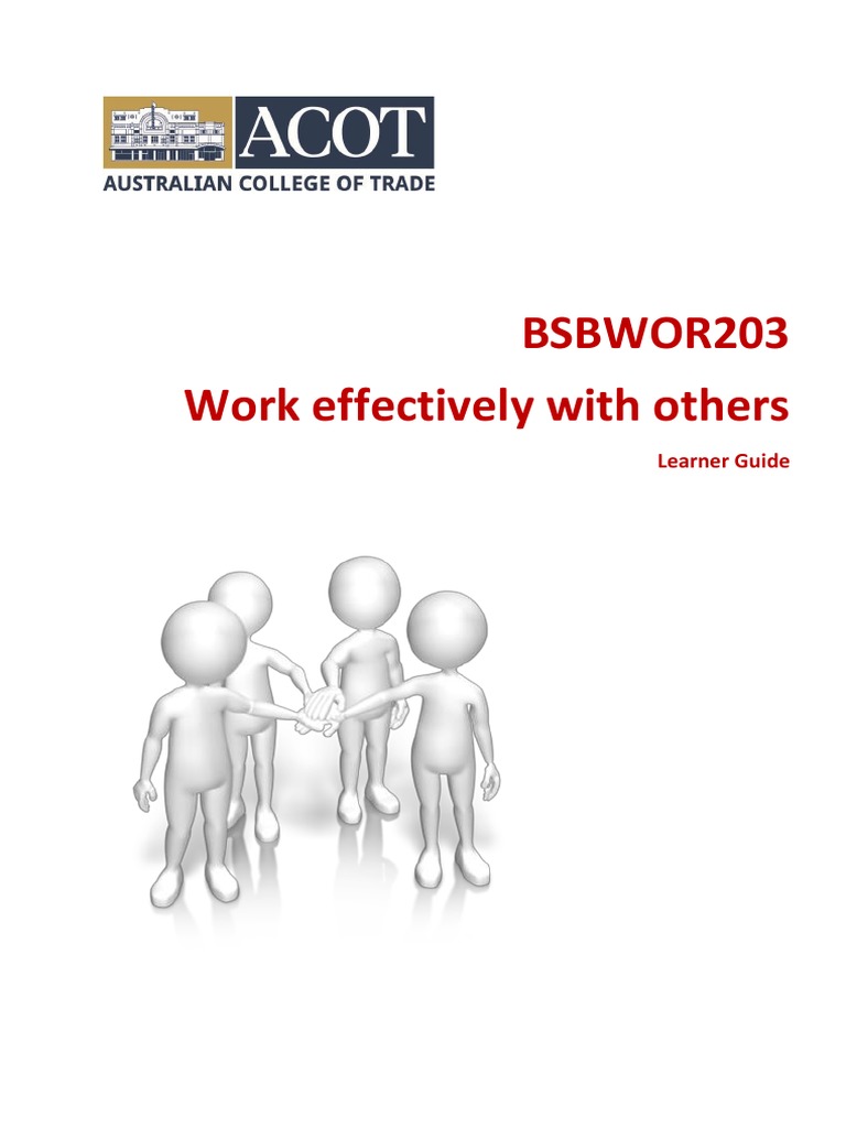 Work Effectively with Others Guide | PDF | Competence (Human Resources ...