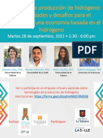 Evento Tecnologías de Producción de Hidrógeno