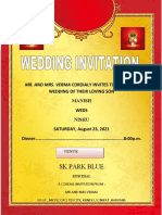 SK Park Blue: Mr. and Mrs. Verma Cordialy Invites To Grace The