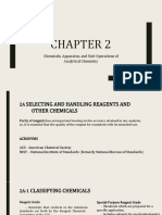 Chemicals, Apparatus, and Unit Operations of Analytical Chemistry