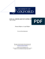 Legal Research Paper Series: Human Rights As Legal Rights