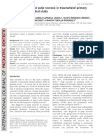 Predictive Factors For Pulp Necrosis in Traumatized Primary Incisors: A Longitudinal Study