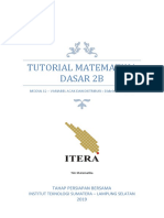 TUTORIAL MODUL 12B - VARIABEL ACAK DAN DISTRIBUSI - Diskrit Dan Kontinu