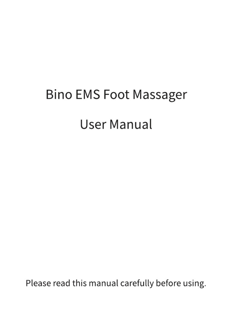 EMS Foot Massager User Manual PDF