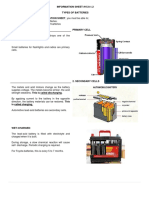 INFORMATION SHEET #15.9.1.2 Types of Batteries Learning Objective