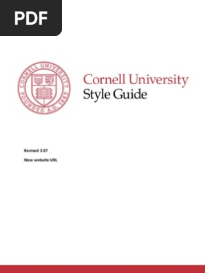 Cornell University Style_guide