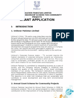 Unilever Annual Grant Scheme Application 2011 - tcm96-257420