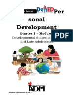 Per Sonal Development: Quarter 1 - Module 3