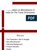 Presentation On Microfinance in India On The Track of Evolution