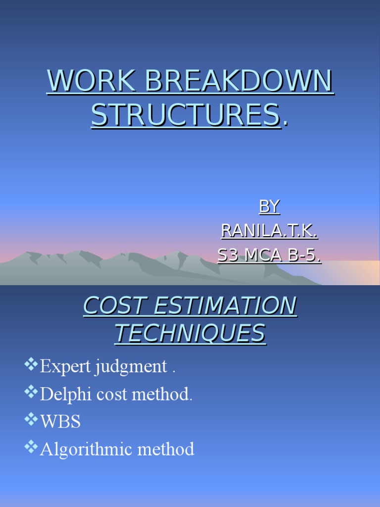 Work Breakdown Structures | PDF | Engineering | Information Technology ...