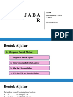 Aljabar - 1 (Bentuk Aljabar)