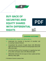 Buy-Back of Securities and Equity Shares With Differential Rights