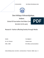 Devi Ahilaya Vishvavidyalaya, Indore.: School of Journalism and Mass Communication M.A.M.C (4 TH Sem)