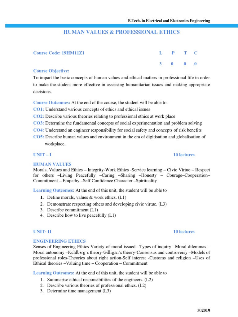 Human Values in Engineering Ethics | PDF | Risk | Value (Ethics)