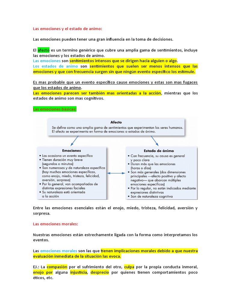 Las Emociones y El Estado de Animo | PDF | Las emociones | Liderazgo