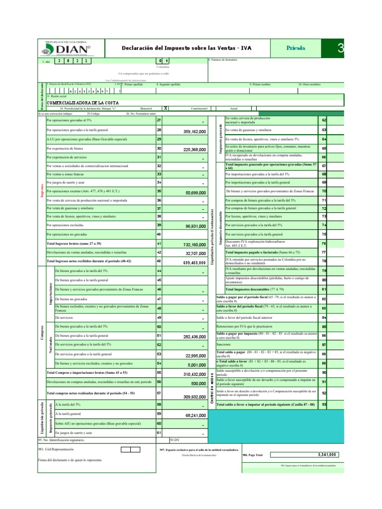 Instrucciones Formulario 300 IVA 2025 | PDF | Servicios (economía ...