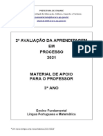 Avaliação da Aprendizagem em Processo 3o Ano Língua Portuguesa e Matemática