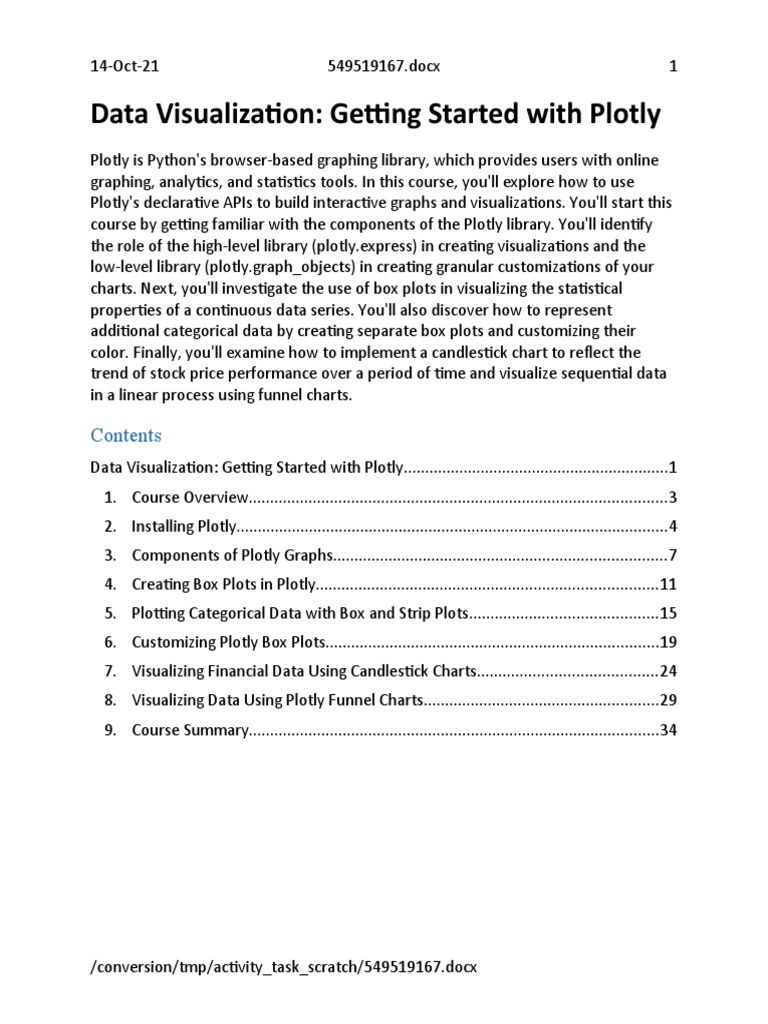 Data Visualization - Getting Started With Plotly | PDF | Median | Json