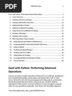 Excel With Python Performing Advanced Operations