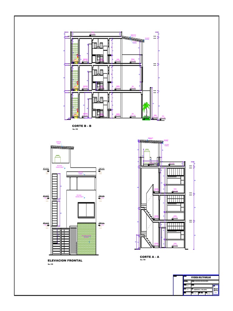 Planos de Vivienda Multifamiliar | PDF