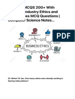 Cse 332 MCQS 200+ With Answers Industry Ethics and Legal Issues MCQ Questions Computer Science Notes...