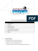 Evolution of Organisational Behaviour - Part 1