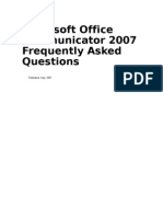 Microsoft Office Communicator 2007 Frequently Asked Questions