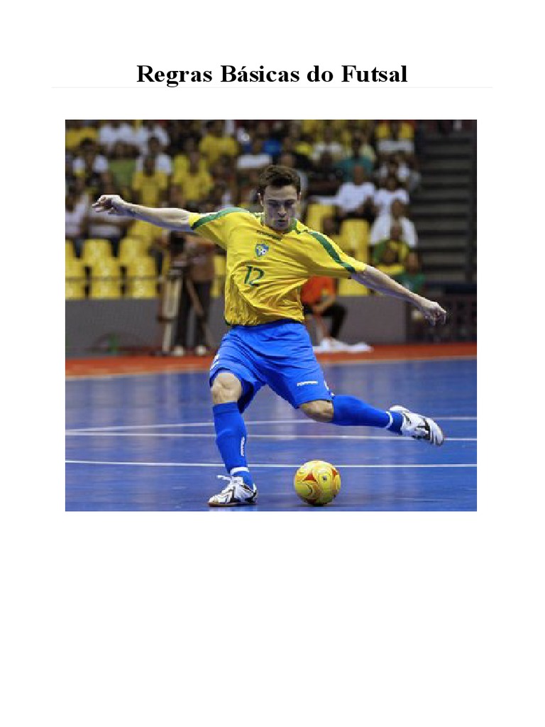 Regras Básicas Do Futsal | PDF | Esportes | Regras e regulamentos ...