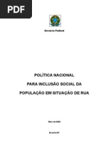 Política Nacional para Inclusão social da população em situação de rua